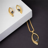 CONJUNTO HEMATITA DETALHE ELEGANTE DOURADO